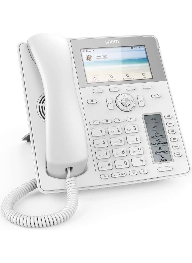 Snom هاتف سنام D785 VOIP المكتبي، شاشة ملونة TFT بحجم 4.3 بوصة، 24 مفتاح وظيفة قابل للبرمجة بحرية/مفاتيح BLF (6 مفاتيح فعلية) في الشاشة الثانية، بلوتوث مدمج - Image 1